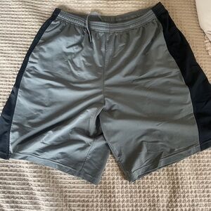 Men's Gray and Black Athletic Shorts under armour